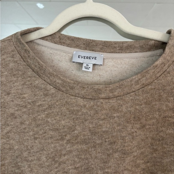 Evereve Beige Puff Sleeve Crewneck Sweater - Picture 3 of 3